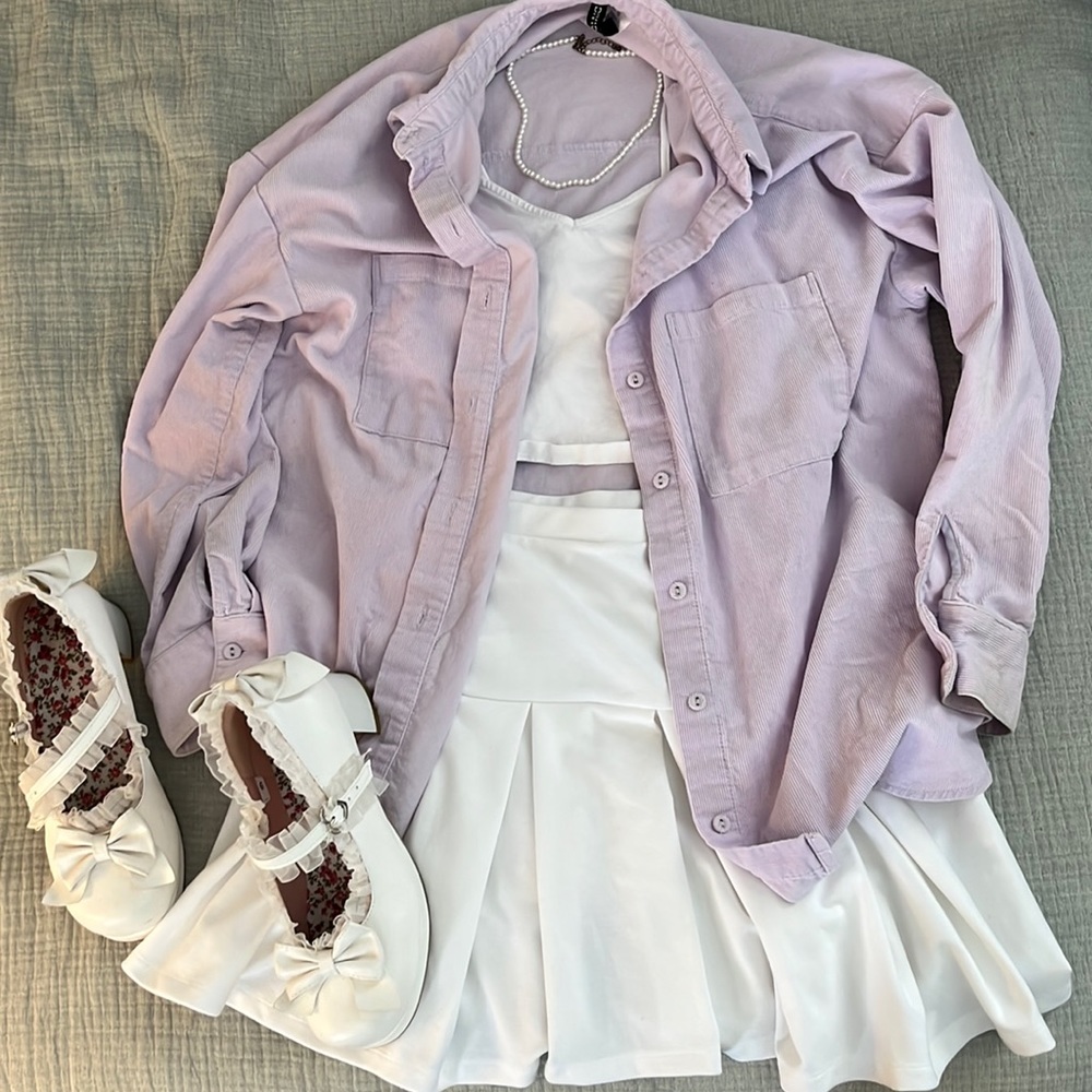 BP. White mini pleated skirt cute aesthetic fairy kawaii y2k